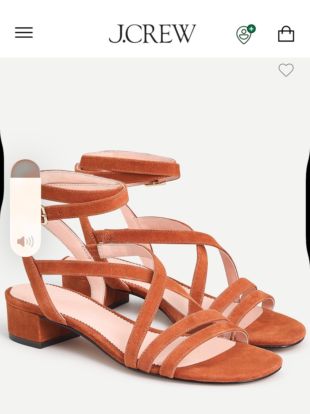 J. Crew tan Suede Strappy Block-Heel Sandals